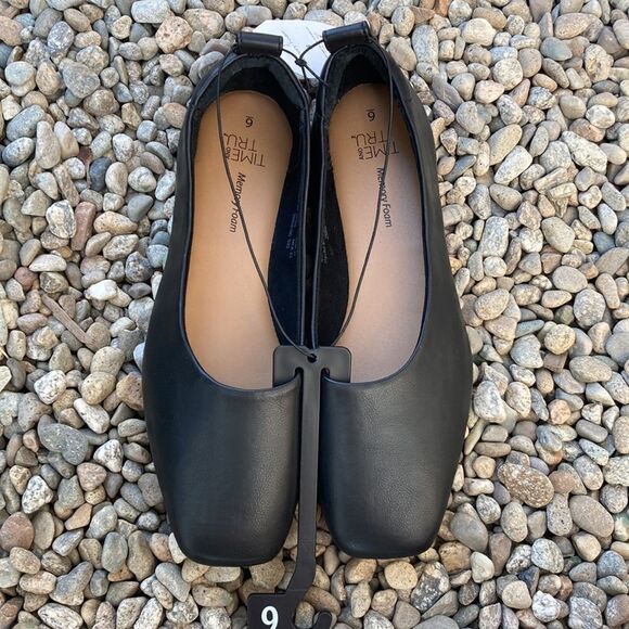 Women’s Square Toe Ballet Dress Flats Shoes Size 6 - Picture 1 of 9